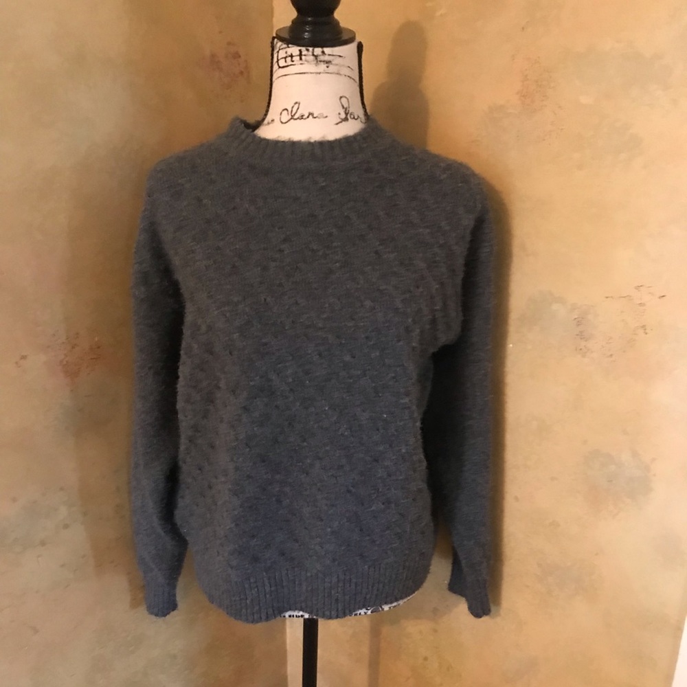 Textured Knit Solid Sweater